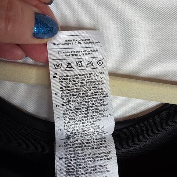 Adidas 11 Honore 1X Black Tank top Built in Non padded Bra. Wide Strap. Actives - Picture 8 of 12